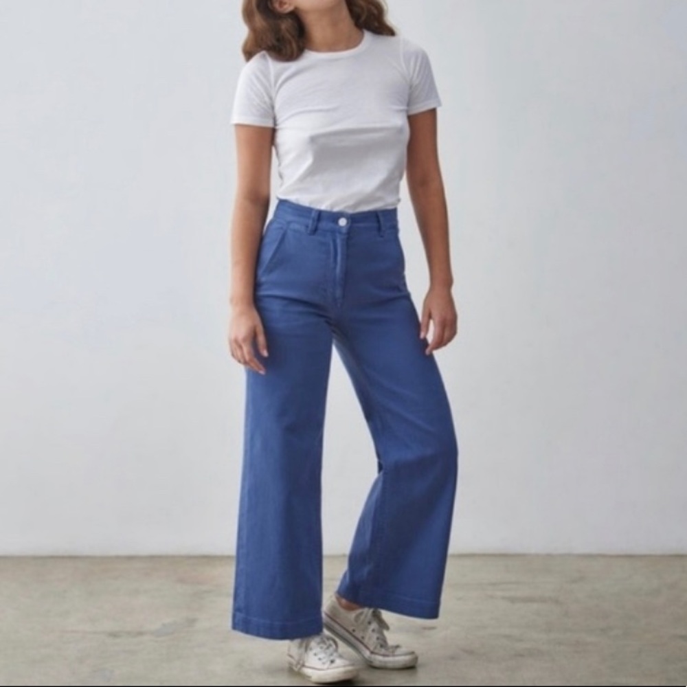 Everlane High Waisted Wide Leg Crop Size 0